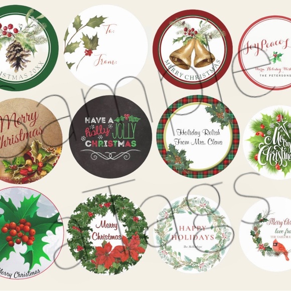 Set 6, Christmas Poinsettia Flower, Artisian Holiday, Baby Shower, Bathroom - Picture 8 of 13